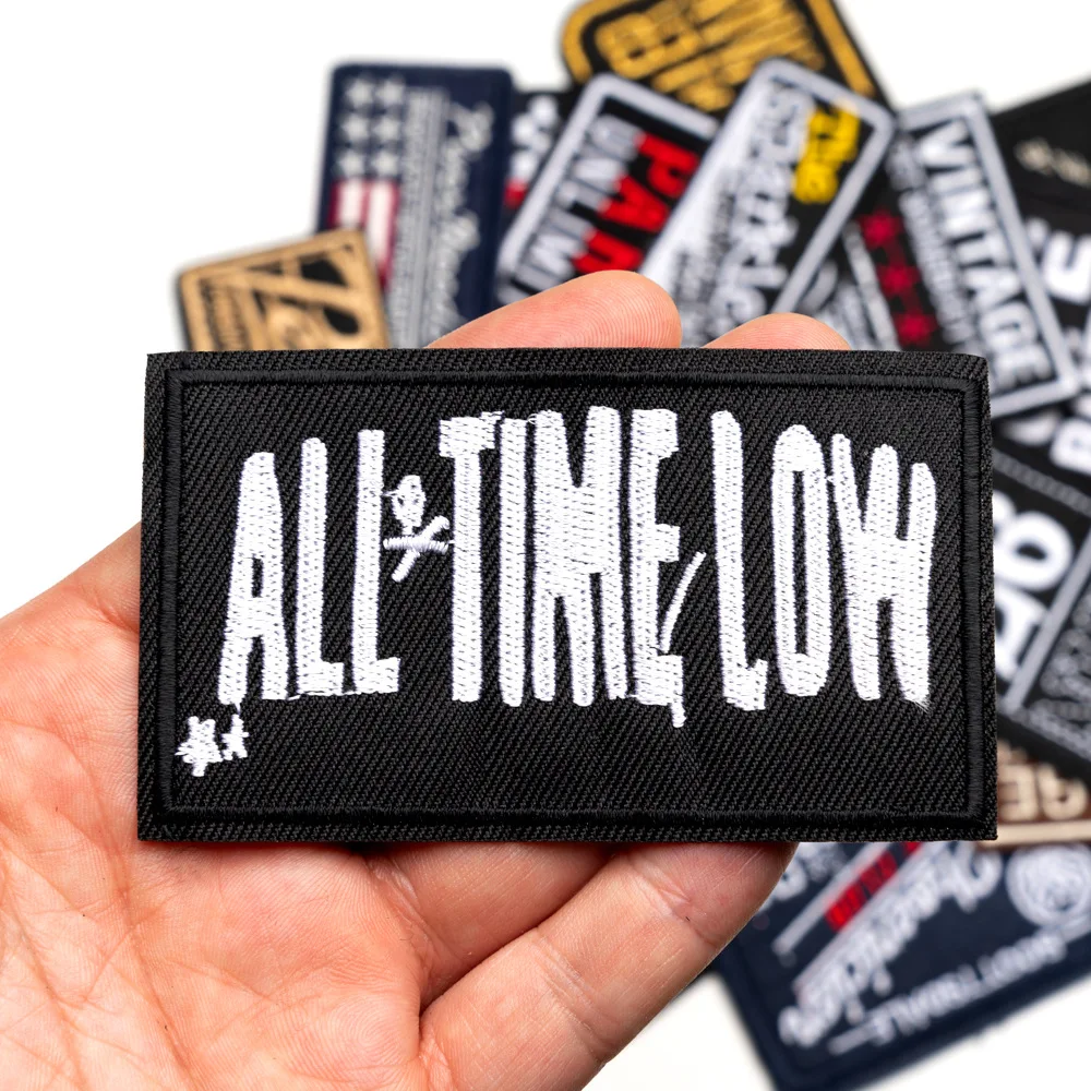 Clothing Jacket Embroidery Patch English Letter Adhesive Appliques for Clothing Iron on Patches for Clothes Stickers Scp - Detail 1