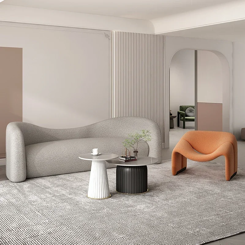 أريكة حشو الترفيه الفردية التصميم الأوروبي أطقم أرائك غرفة المعيشة غرفة نوم الشمال الاسترخاء أثاث صالون موبليس