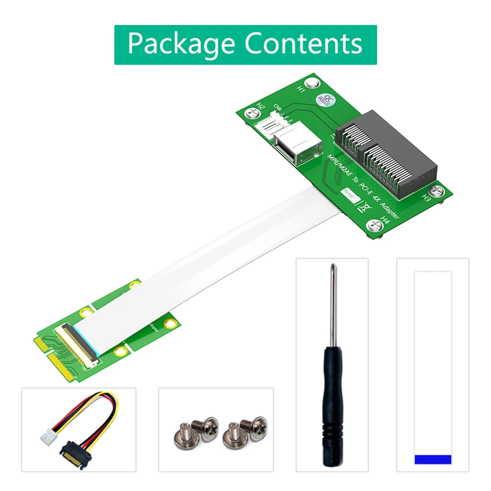 HOT-Mini PCI-E To PCI-E X4 Extension Cable Riser Cable With High Speed FPC Cable With Magnetic Pad