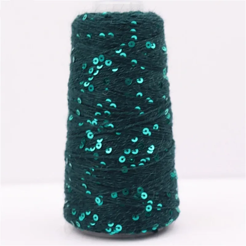 

500 г 1000 м пряжа 16S/2 плюшевая ангорская пряжа для волос кролика 3 мм блестки DIY вязание рождественский свитер украшения шерстяная пряжа