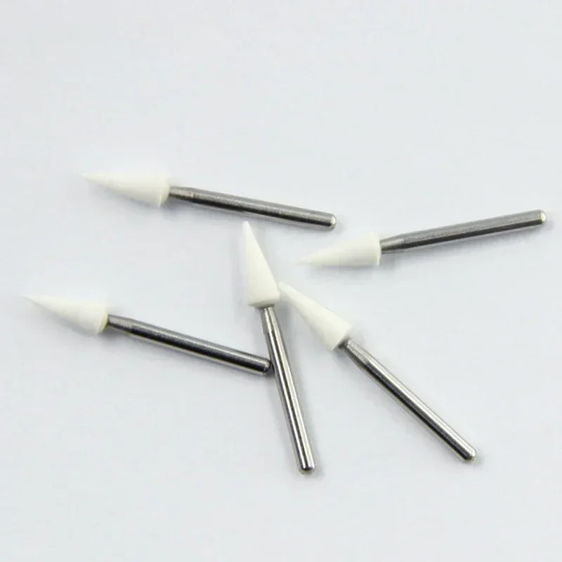 5pcs/lot  Dental Polishing Burs Flame Shape FW/RW White Stone Dentistry Teeth Care & polishing Grinding Tools