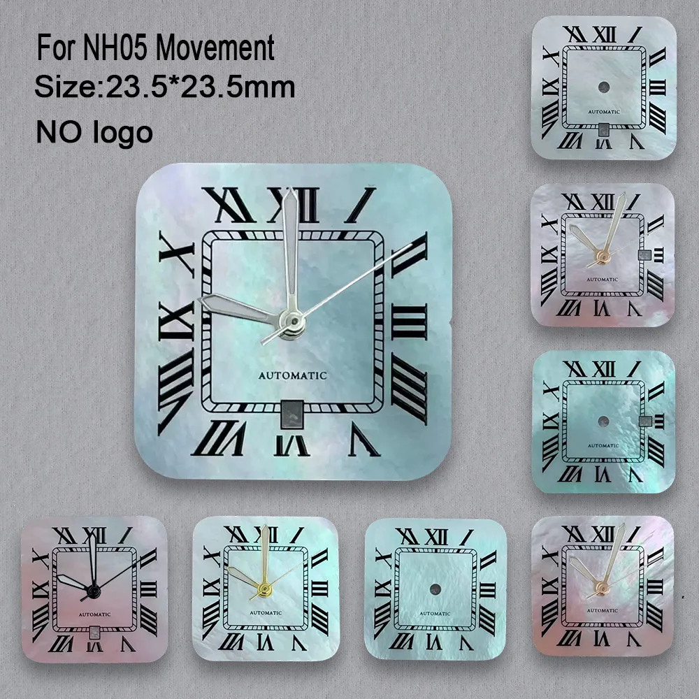 High-Quality No Logo 23.5*23.5mm Women Square For NH05 Movement  Custom Logo Watch Dials Hands Case Accessories Repair Tools