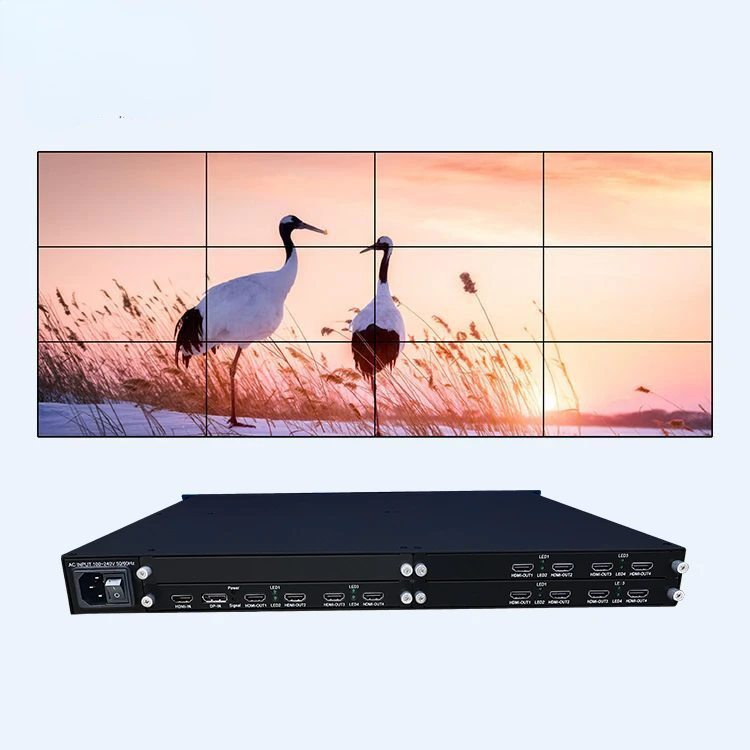 8K 4k 12 TV Screen Splicing HDMI Dvi Video Wall Controller HDMI TV Wall Monitor Splicing Processor 12 Image Stitching