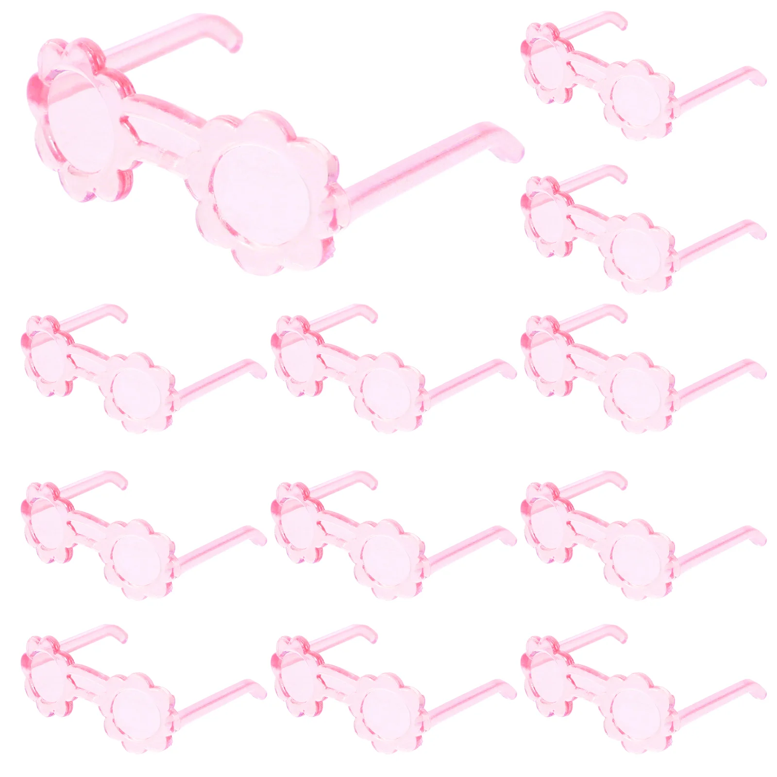 

50 Pcs Mini Glasses Dollhouse Eyeglasses Miniature Things for Dress up Accessories The Flowers Clothing Plastic