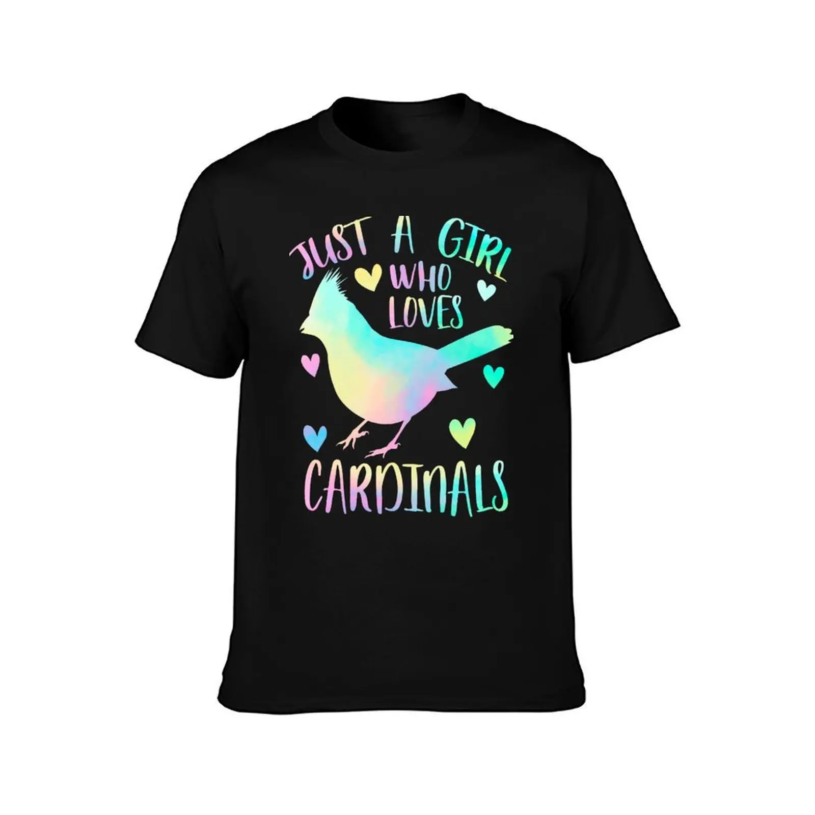 Just a Girl who loves Cardinals T-Shirt, Summer Casual Cotton Tee, Oversized Streetwear Tops, Vintage Graphic Print, 100% Cotton