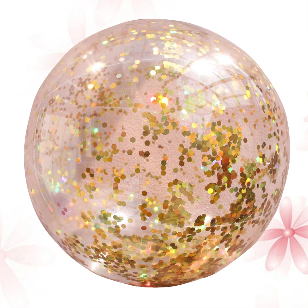 Flash Ball joue sur la plage, boules transparentes pour piscine, jouet à paillettes dorées