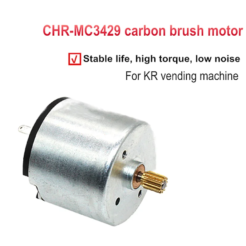 MC3429 DC Carbon Brush Motor With 0.5M 12T Copper Gear 24V 5300rpm Stable Life Low Noise Motor For KR Vending Machine