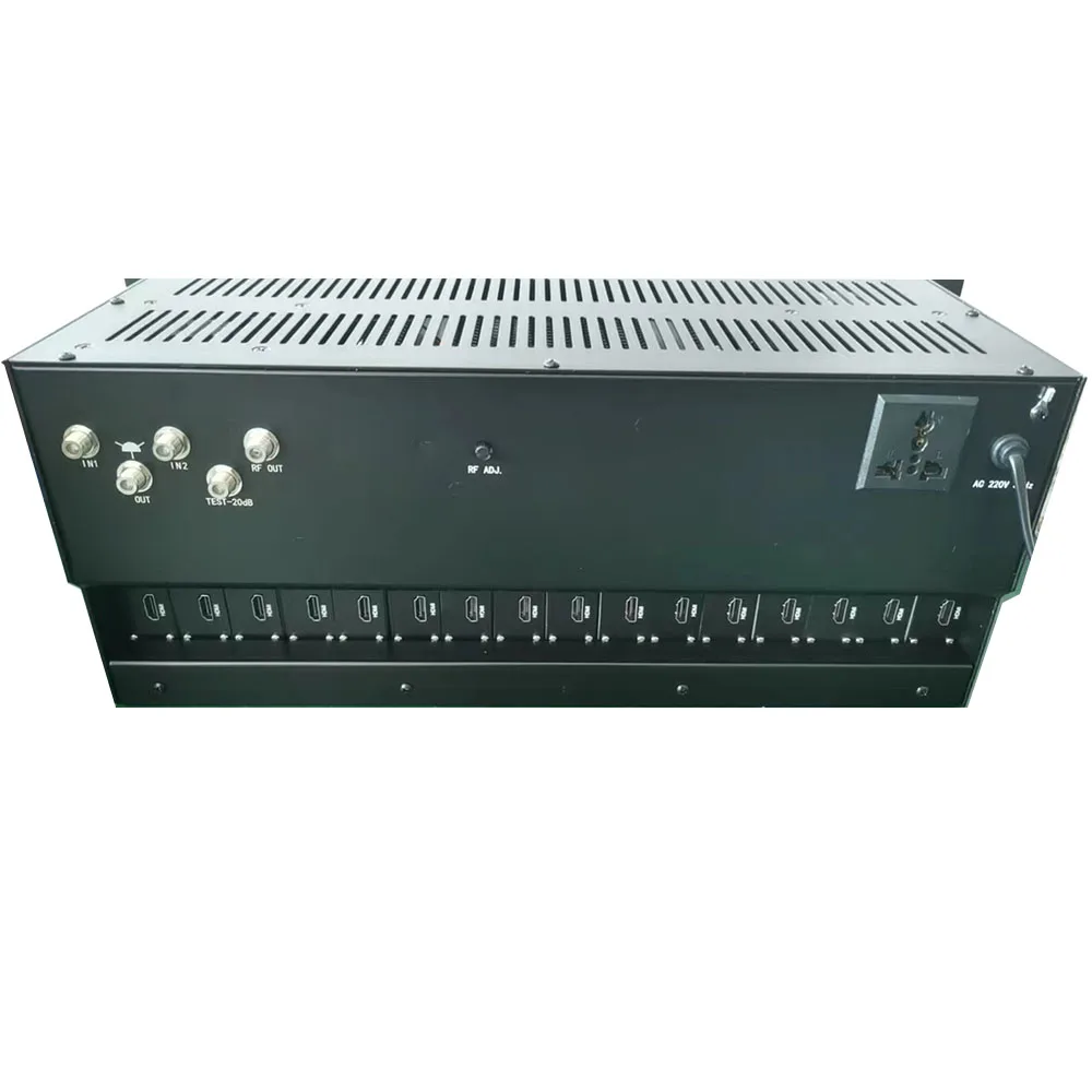 16-channel Av To Rf Hdmi To Rf Hotel Catv Front-end System Agile Neighbor Frequency Analog Modulator Front-end Tv Systems