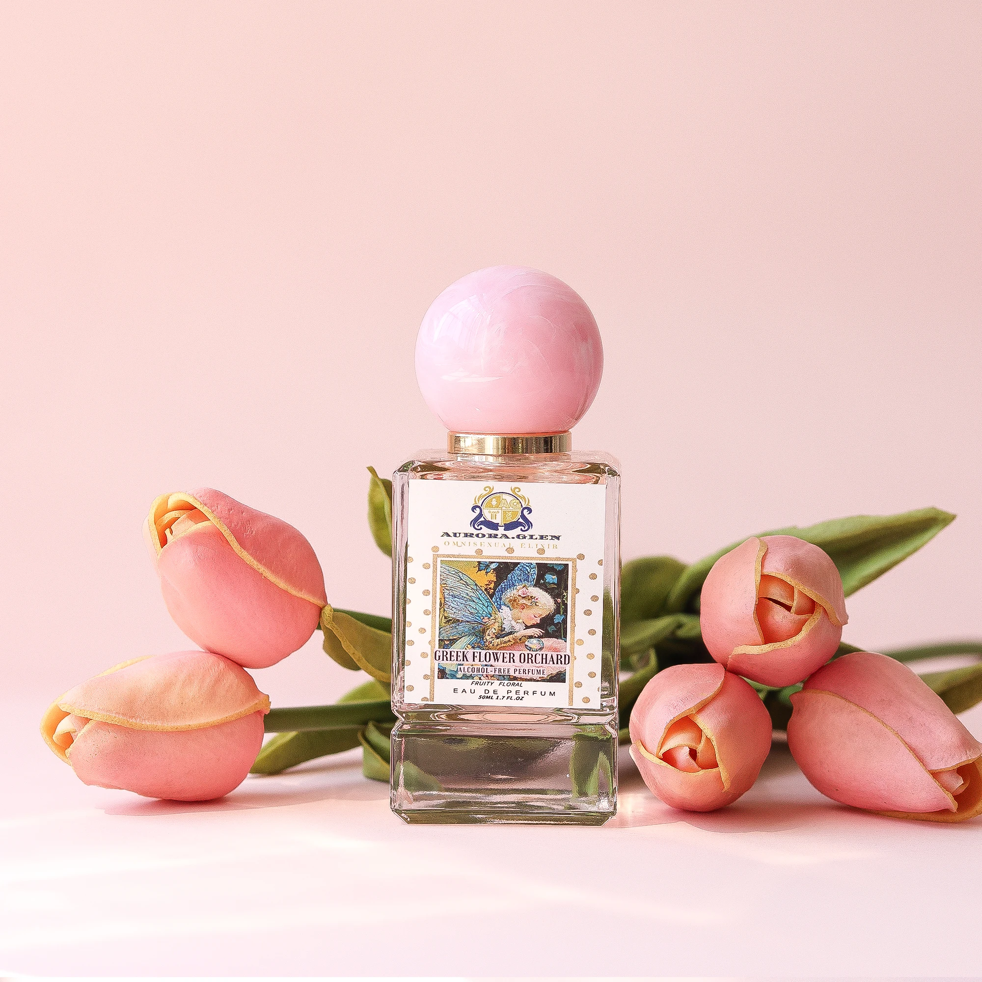 Alkoholfreies Parfum, griechischer Blumenobstgarten, fruchtiges Blumenparfüm für Damen, Bergamotte, Rosenmoschus, langanhaltend, hell, mediterrane Szene