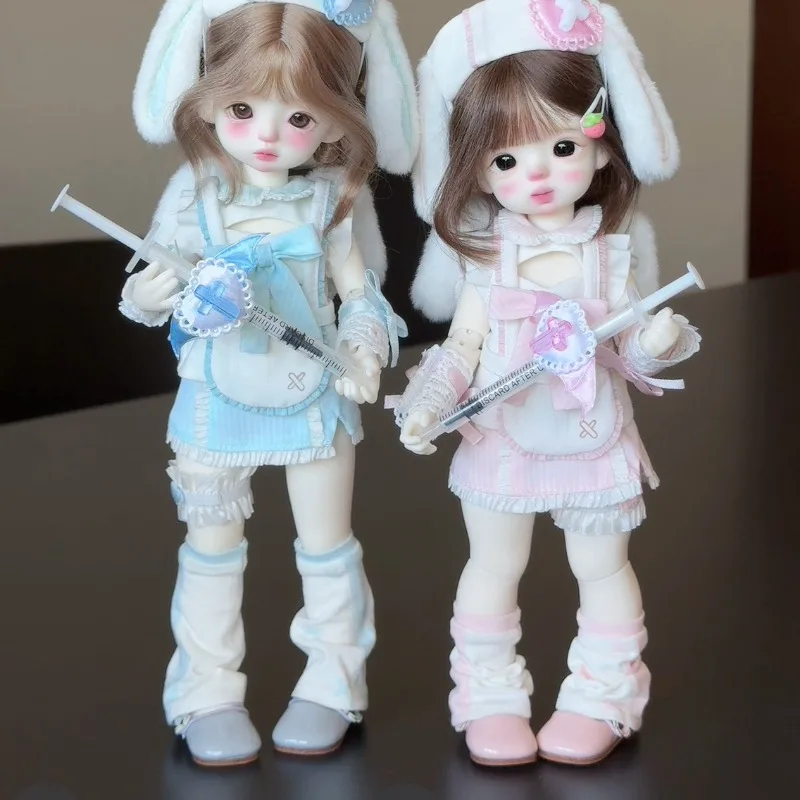 Cute Nurse Uniform Clothes Set BJD Doll Outfit 1/6 Scale Body Costume For Various 1/6 Special Shape Ball Jointed Doll Clothes