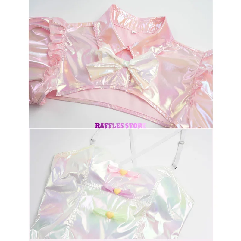 Gioco neughty GIRL explosive KAngel Cosplay body Anime Laser costume da bagno Doujin Costumes Pink Cute Role Play outfit Halloween Suit