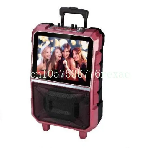 Box Karaoke Disco Flashing Light Trolley Speaker Home Radio Dj Sound Box Bass 14 Inch Portable Blue Tooth Woofer Speakers Party