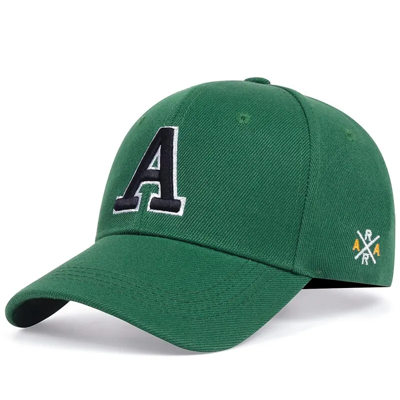 Unisex Simple Letter A Embroidery Baseball Caps Spring and Autumn Outdoor Adjustable Casual Hat Sunscreen Hat