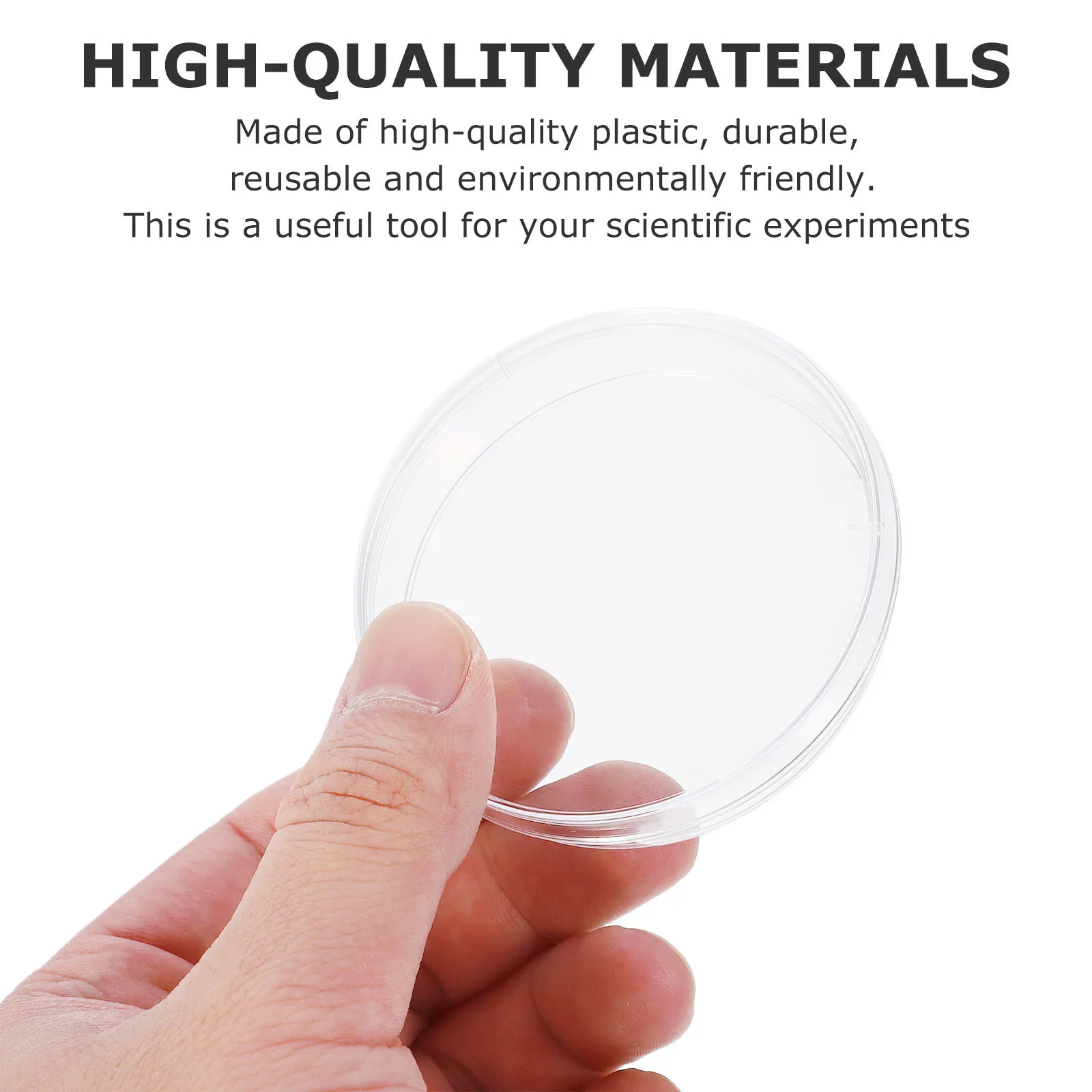 

50Pcs Plastic Transparent Petri Dishes Durable Cell Culture Laboratory Set for Science Biology Experiments Plastic Petri Dish