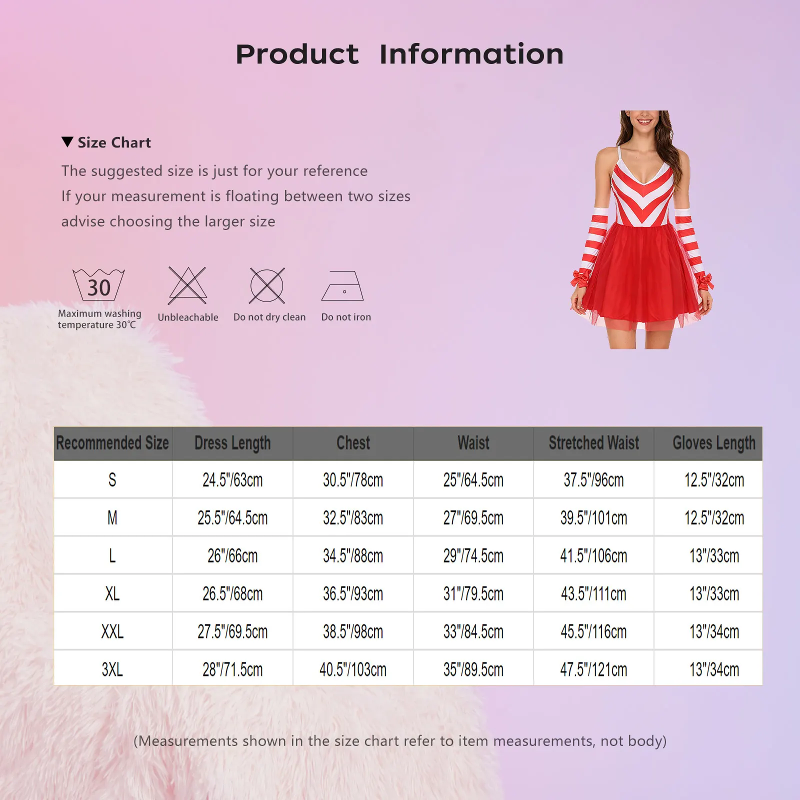 المرأة عيد الميلاد قصب الحلوى زي الخامس الرقبة قابل للتعديل الكتف الأشرطة فستان عيد الميلاد مع قفازات القوس لعطلة عيد الميلاد السنة الجديدة