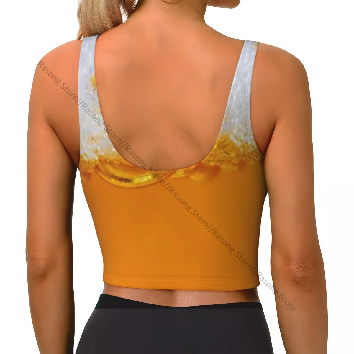 Sports Bra Women Running Yoga Clothes Vest Bubbles In A Glass Of Beer Gathering Fitness Vest