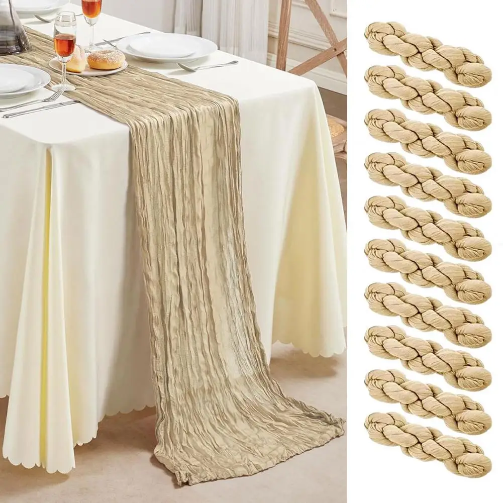 Rustic Wedding Table Decor Rustic Cheesecloth Table Runner Sheer Boho Wedding Decor Bridal Shower Centerpiece Baby Shower Gauze