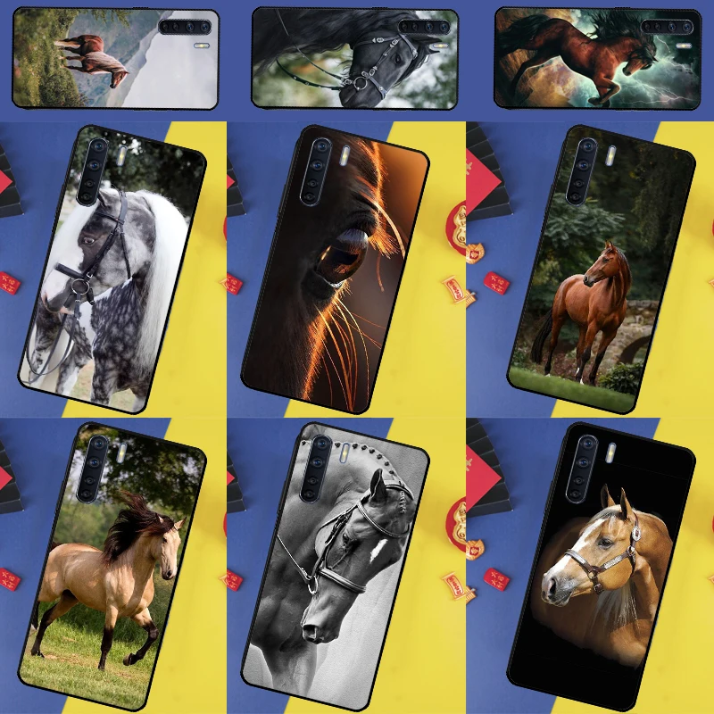 Horse For OPPO A53 A31 A5 A9 2020 A15 A52 A72 A83 A91 A93 A54 A74 A94 Find X3 X5 Pro Phone Case