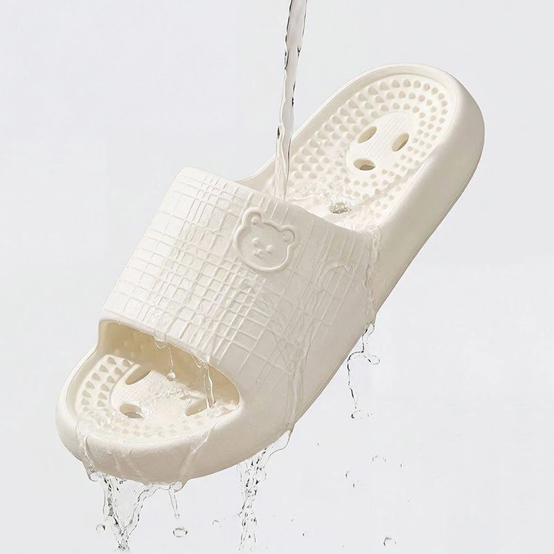 

Женские летние быстросохнущие нескользящие пляжные шлепанцы с вырезами для дома и ванной, парные, с мягкой подошвой из ЭВА, 2026