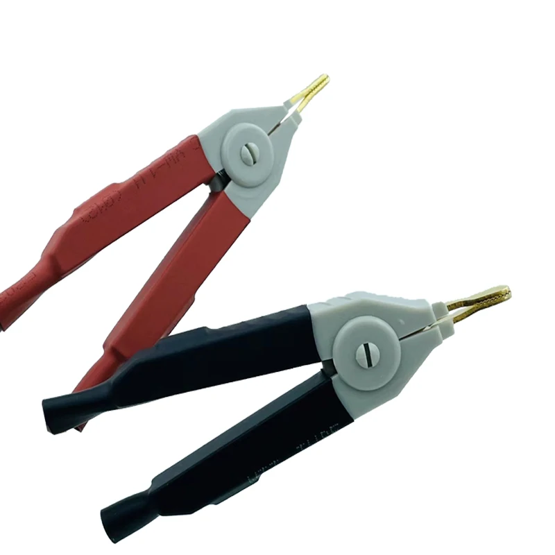 Kelvin Test Lcr Blei-Bodenwiderstand 4-Draht 4 mm Laternenstecker Entenschnabel-Clip Orichalum-Beschichtung Kelvin-Sonden – Detail 6