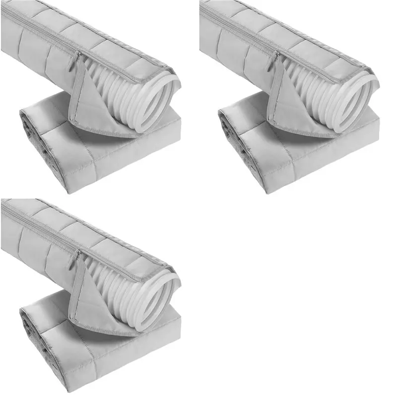ABWR-3X Air Conditioner Hose Cover, Zipper Insulated AC Hose Sleeve For 5In & 5.9In Exhaust Hose, AC Tube Duct Vent Wra