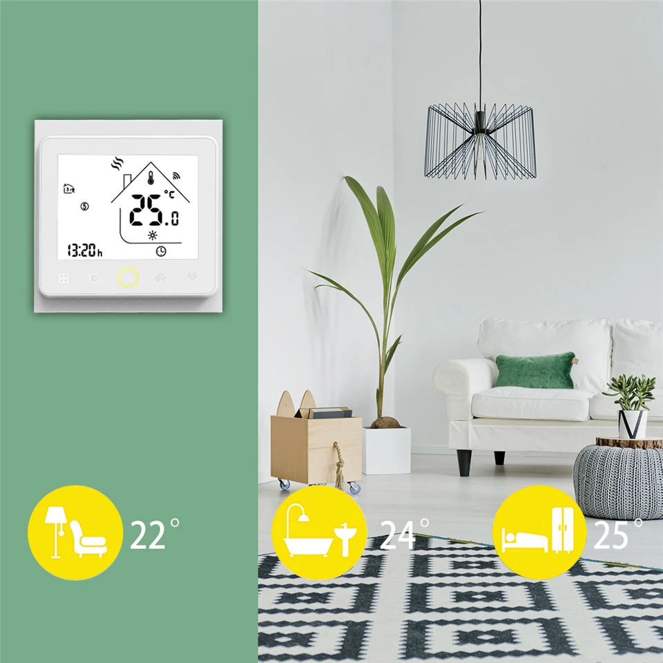 MOES WiFi Smart Water/Electric Floor Heating Thermostat Gas Boiler Temperature Controller Alexa tuya Google Voice zigbee Control