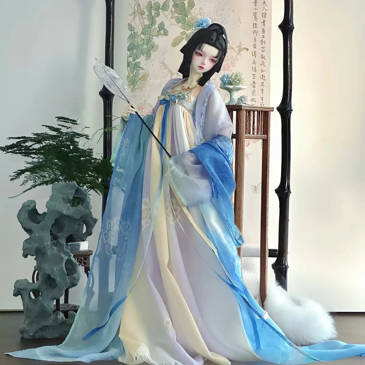 1/4 1/3 BJD Ancient Costume Chinese Fairy Hanfu Dress Doll Clothes  For MSD SD13 Big Girl Accessories Customized Size A2223