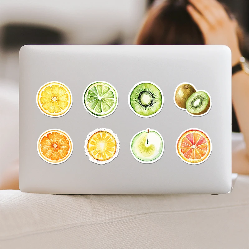 50 قطعة ملصقات الكتابة على الجدران الفاكهة المختلطة الديكور المحمول طبق الفاكهة صندوق أدوات مكتب زجاجة ماء الأمتعة لعبة الشارات ذاتية اللصق #4