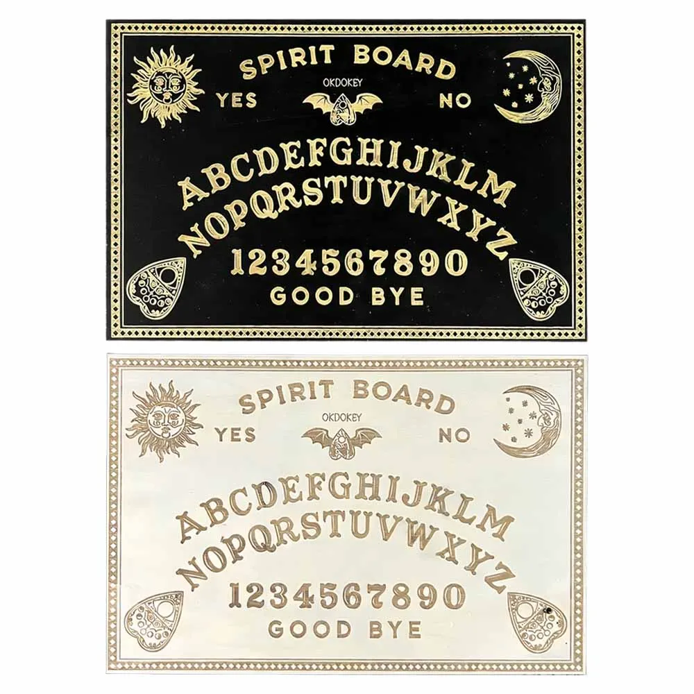 

12 Inch Wooden Ouija Board Divination Pendulum Board Engraved Magic Witchcraft Board Kit Wiccan Altar Supplies