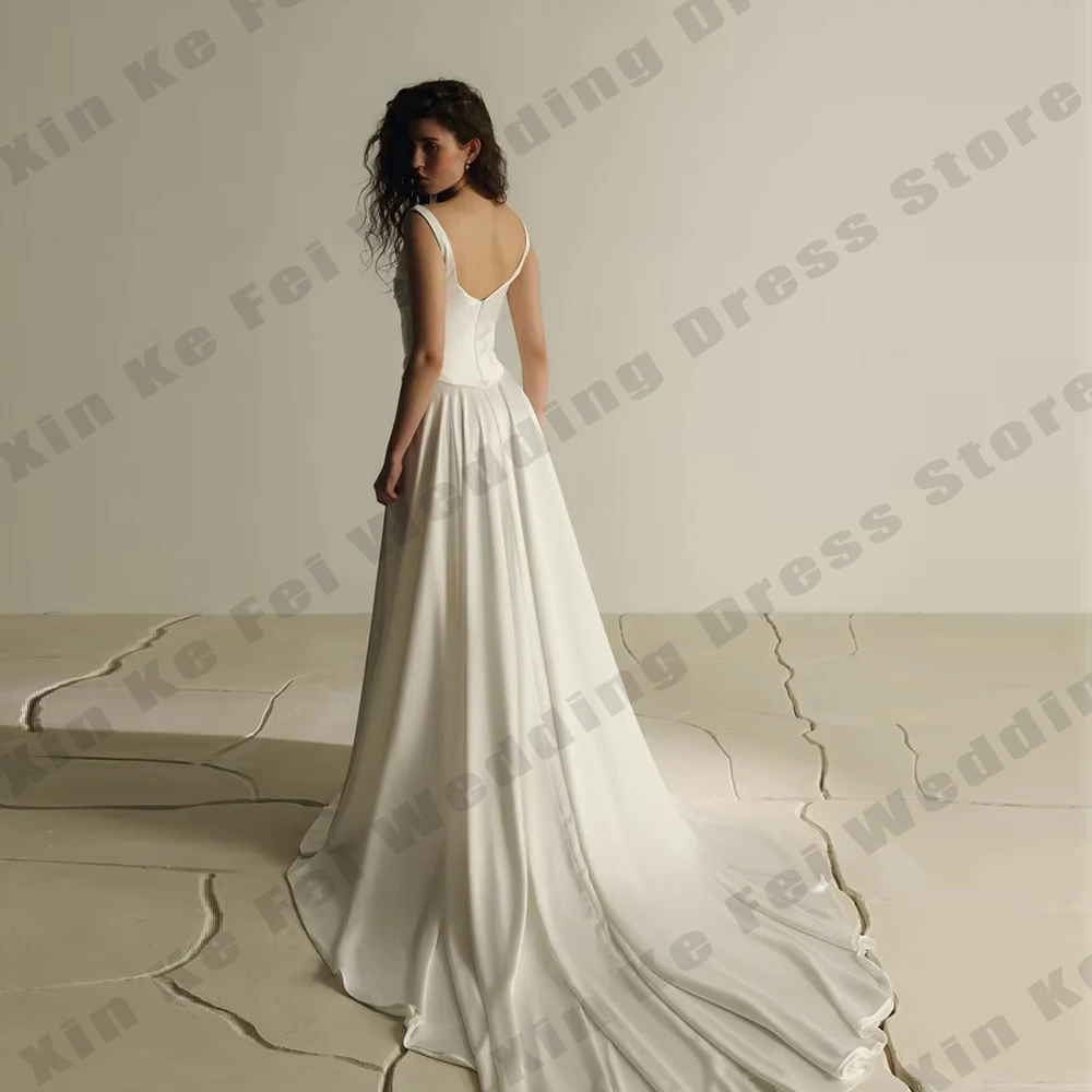 シンプルな女性のブライダルドレスセクシーなオフショルダーノースリーブプリンセスマーメイドウェディングドレスフォーマルビーチパーティー花嫁ドレスカスタマイズ