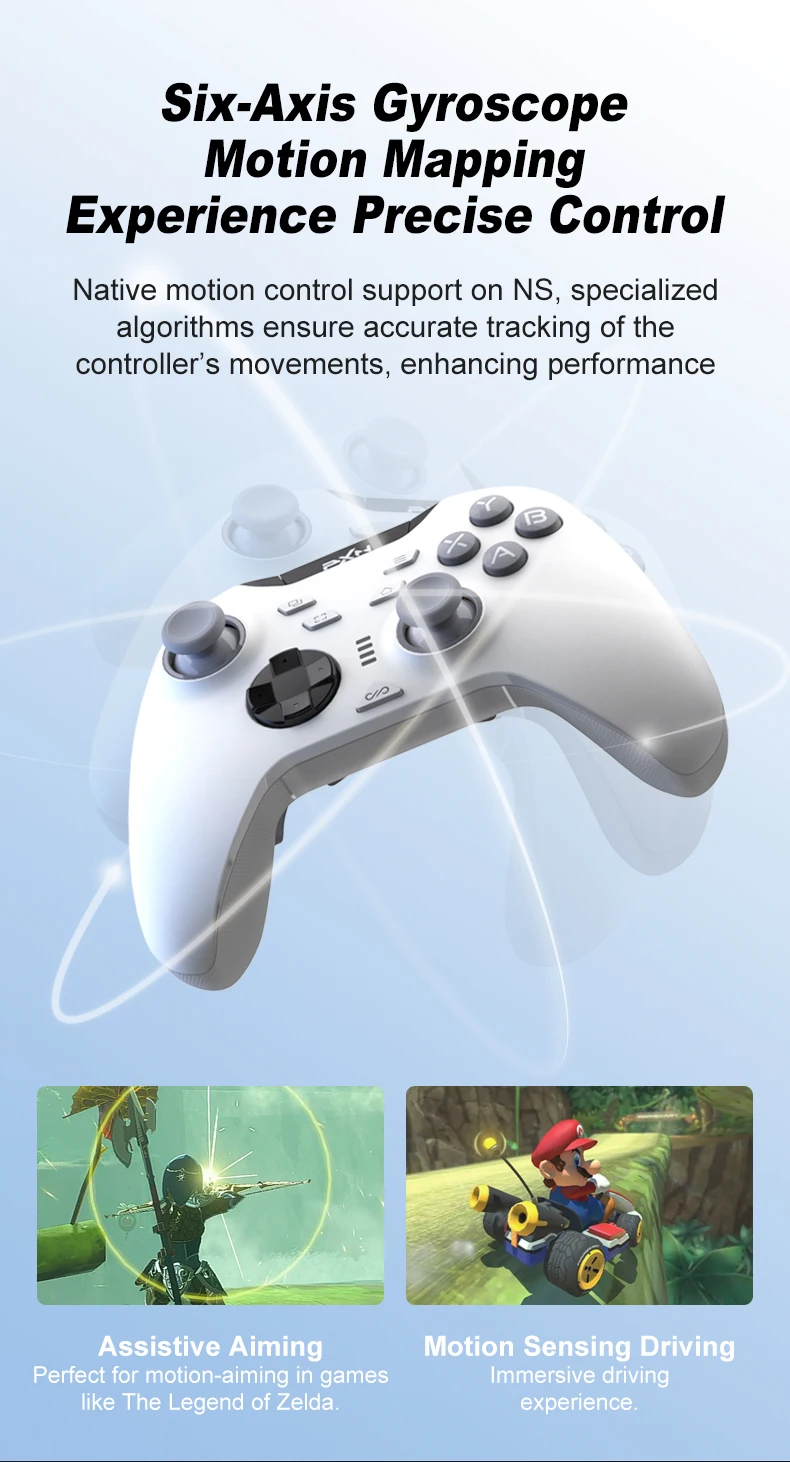 NEW PXN P5 Bluetooth Gamepad 1000Hz Hall Trigger Rocker Tri-Mode Long Battery Life Ergonomics Flagship For Switch PC Android IOS