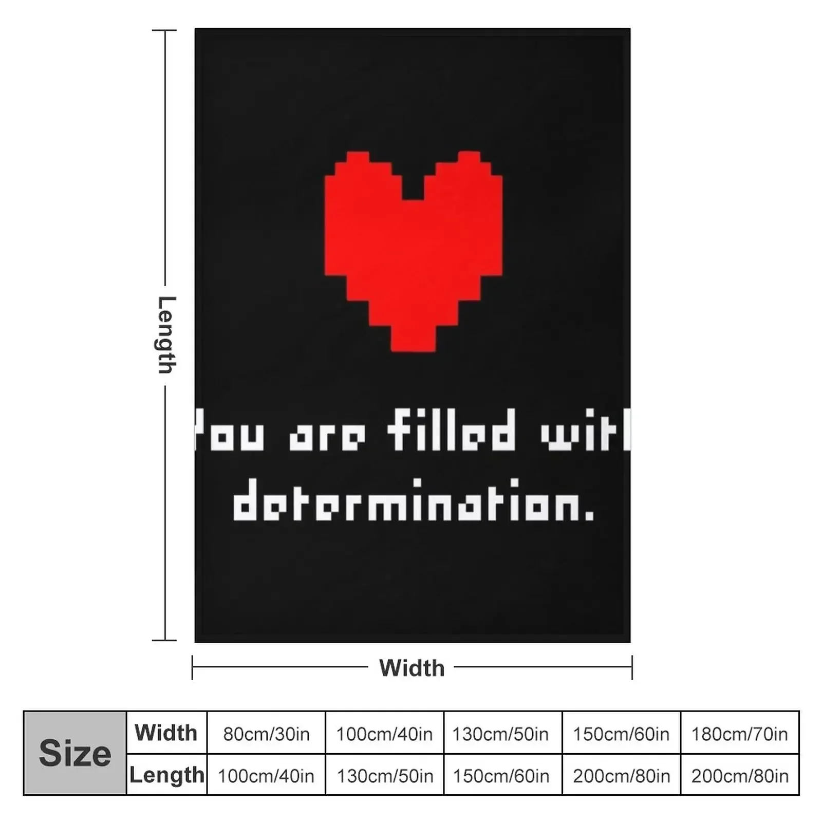 Undertale You Are Filled With Determination Throw Blanket Tourist Sleeping Bag Polar Kid'S Blankets