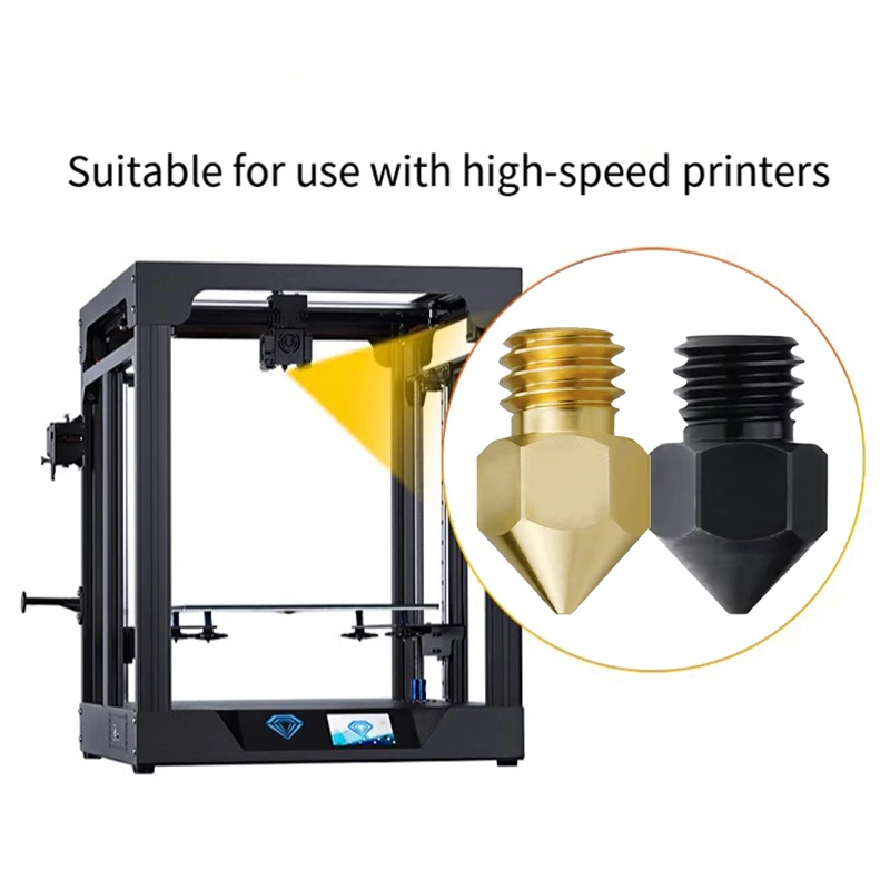 

High Quality High Speed Printing High Flow Hardened Steel Brass Nozzle For MK8 3D Printer Accessories