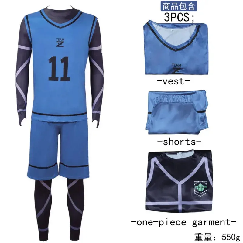 Una arena de osos Anime Blue Lock Cosplay disfraz Isagi Yoichi Chigiri Bachira Rensuke Kunigami fútbol maillot pie 2025 nuevo