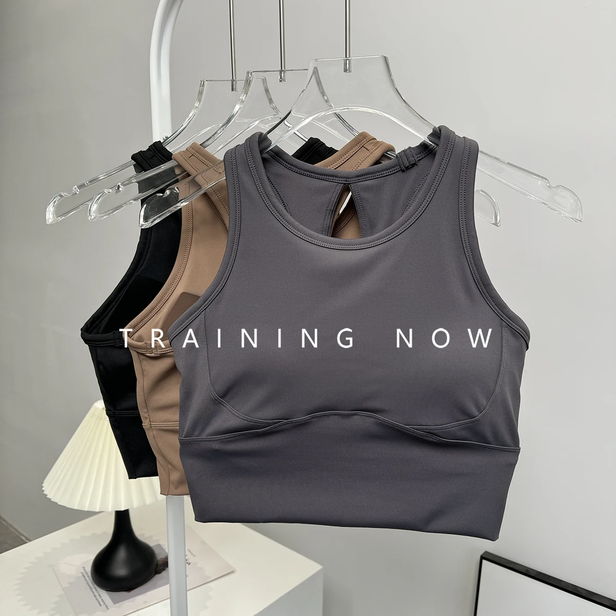 

High-intensity sports underwear running bra fitness training vest women's one-piece shock-proof and beautiful back sports bra