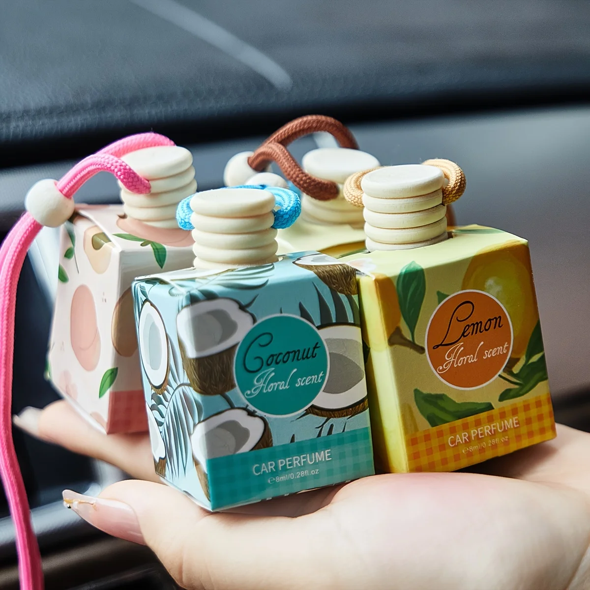 Ambientador de aire para coche, Mini Kit eliminador de olores de aceite esencial de aromaterapia, humidificador, caja de regalo, purificador de aire, difusor de coche de larga duración