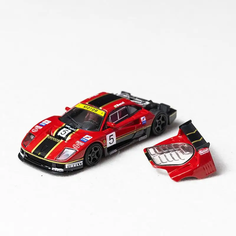 Stance Hunters 1:64 Rotes und schwarzes F40 LM-Simulationsautomodell aus Legierung, ein Kindersammlungsspielzeug, ein Weihnachtsgeschenk für Kinder.