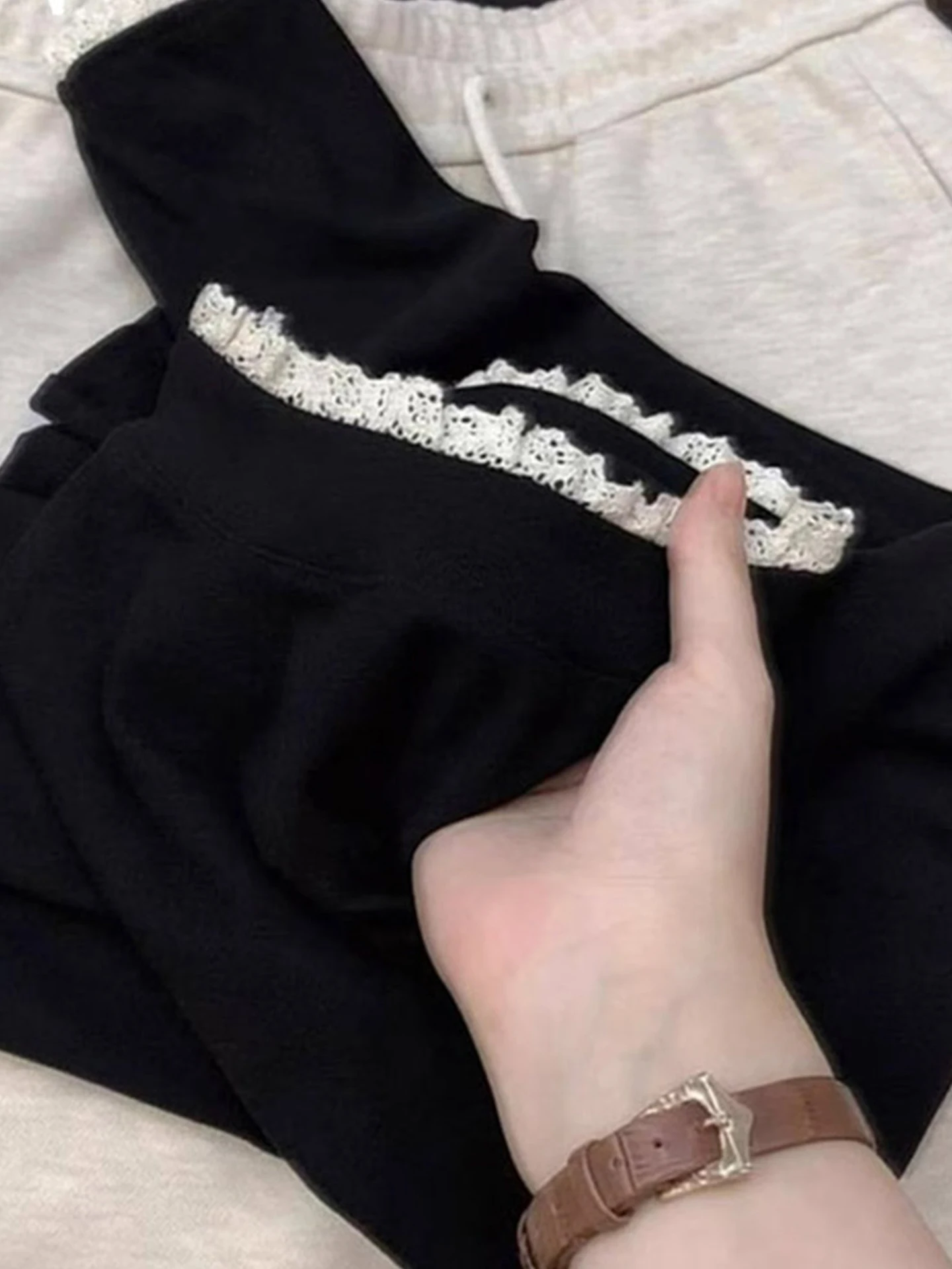 Retro Lace Trim Long Sve Knitwear Comfortable Skin-friendly Camere Casual Sle Autumn Faion Women's Premium Quali Top