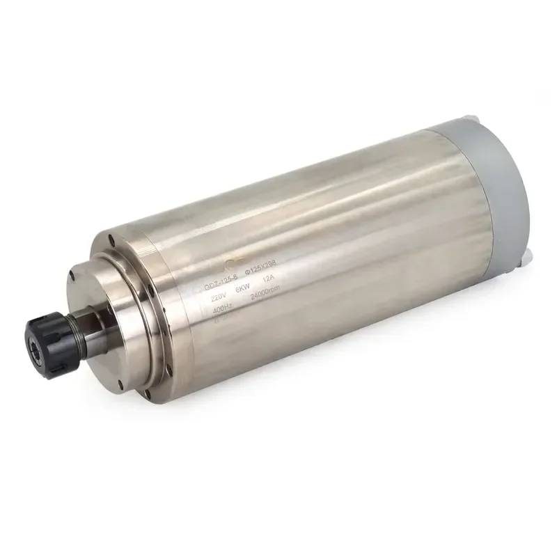 CNC Spindle 6kw Water Cooled Spindle Motor 220V 380V ER25 Dia 125mm Inverter for CNC Milling Router Machine Tool Spindle