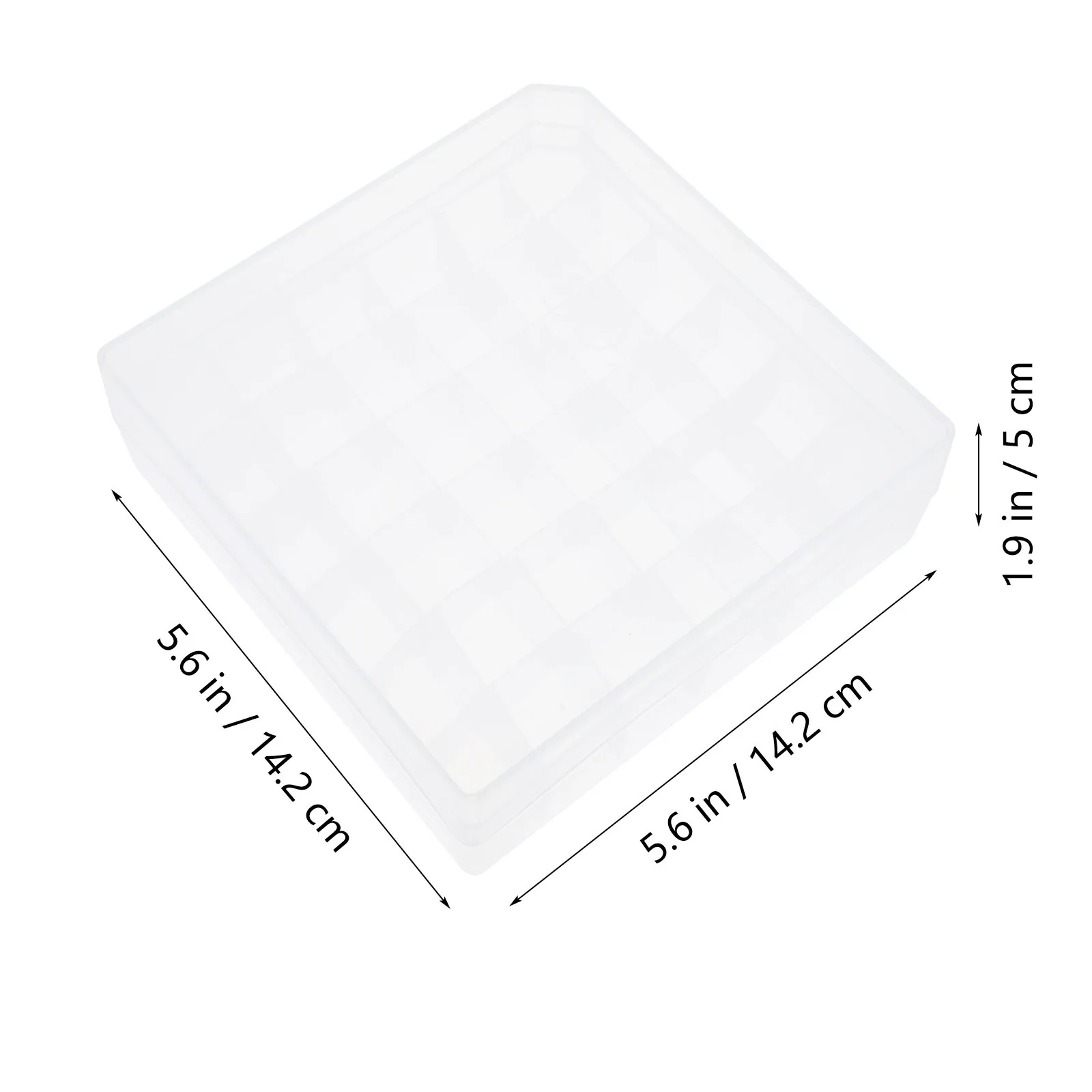 36-Slot Vial Storage Case Clear Plastic Sample Box Easy Carry Sealed Compartment for Small Accessories Beads Rings Nail Art