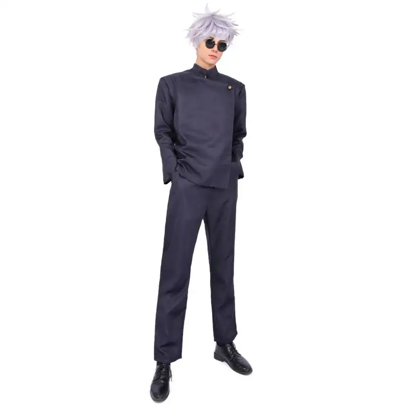 

WENAM Gojo Satoru Cosplay Costume High School Uniform Suit Halloween Costume Men Adult Uniform Anime Jacket Pants with Glasses