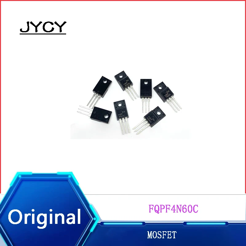 5PCS  FQPF4N60C 4N60C 4N60 TO-220 MOSFET 4A 600V