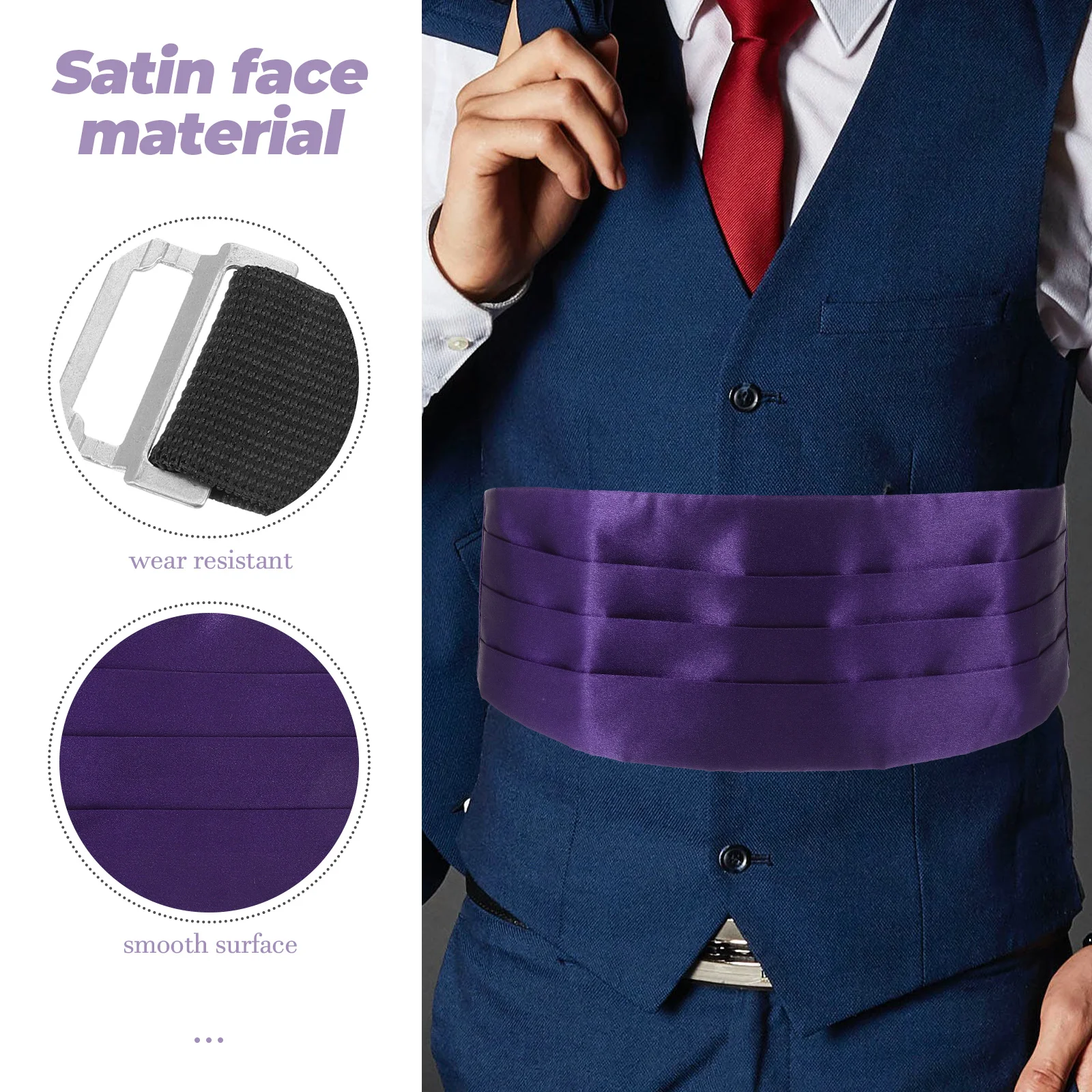 

1 set 1 Set Satin Bow Tie Cummerbund Set For Men Wedding Party Formal Occasions Tuxedo Ceremonies Costume Accessories Pocket