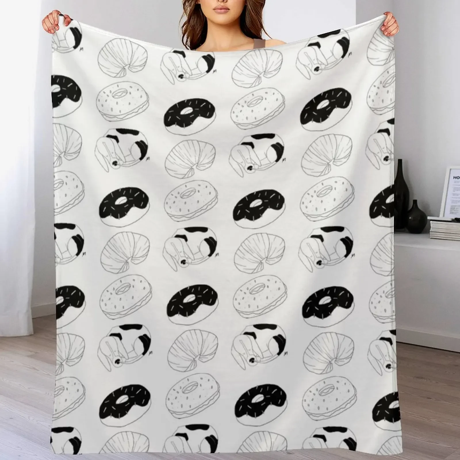 Donut Dog Throw Blanket Versatile Cozy Throw Blanket for All Occasions