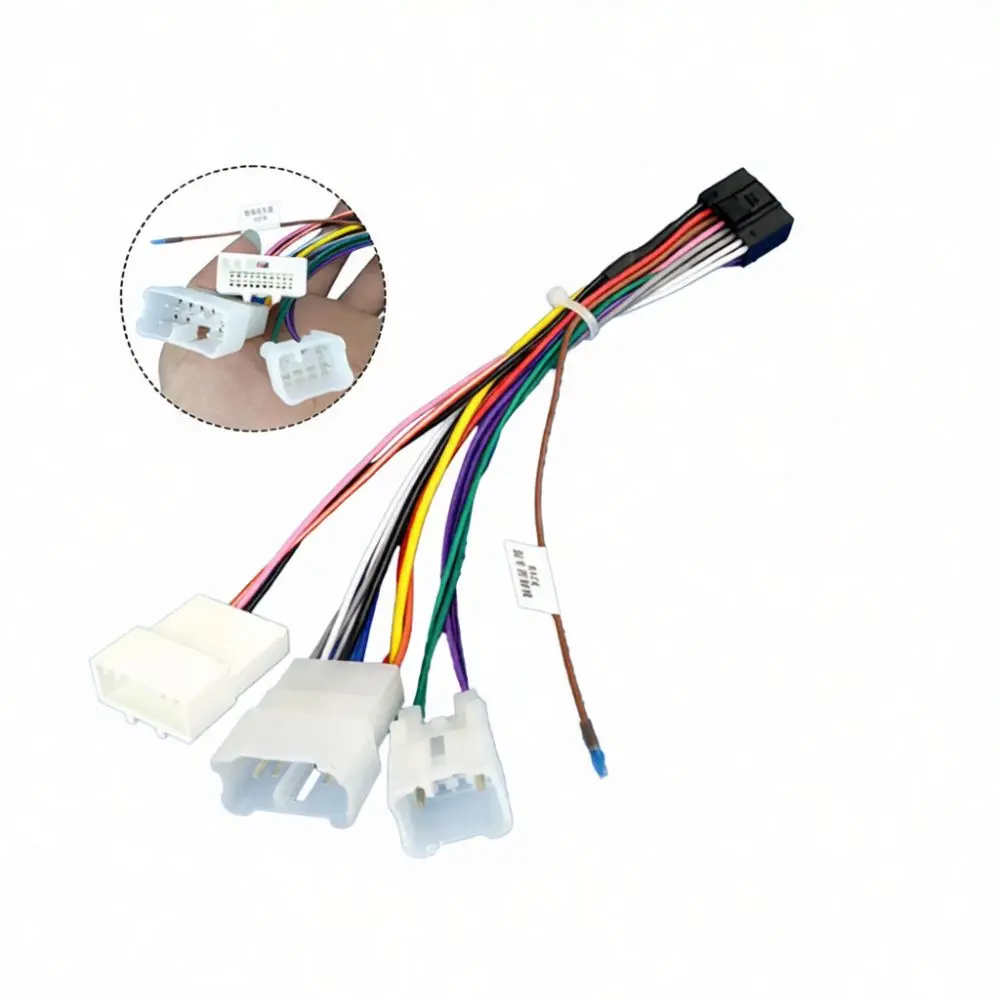 16 Pin Power Cable Harness Adapter For Toyota Camry Corolla Vios Android Multimedia Player Zhangxun Solution Wire
