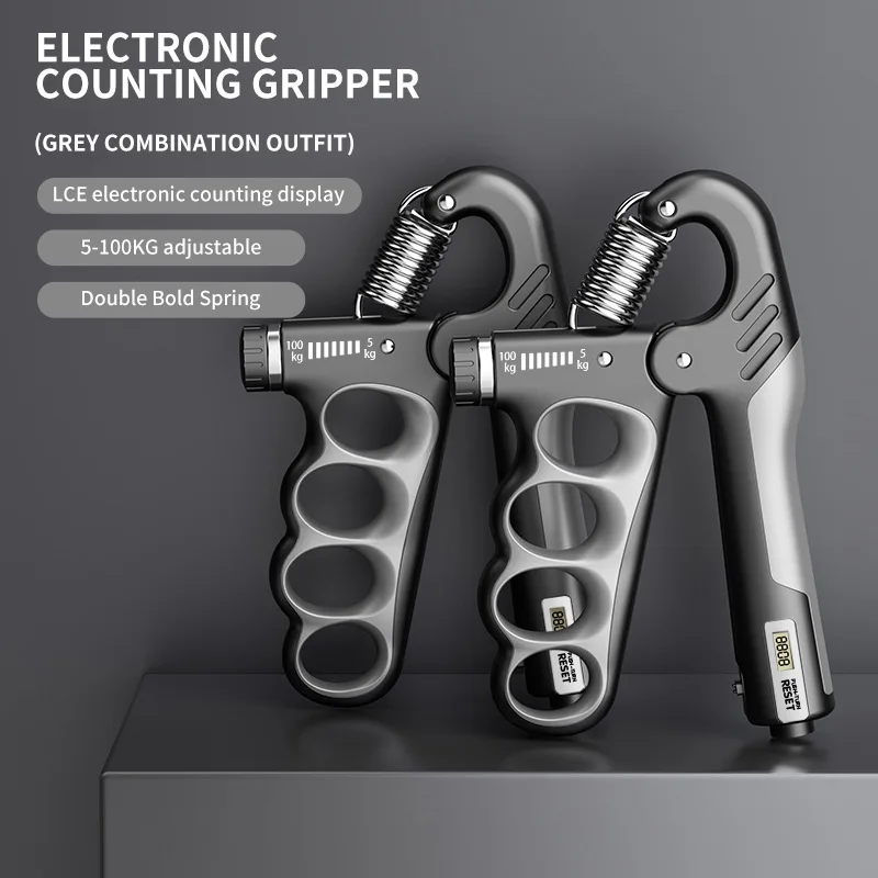 5-100KG Adjustable Hand Grip Strengthener with Mechanical Counter, Wrist Forearm Finger Trainer for Men Women Fitness