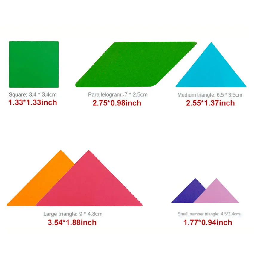 1pc Wooden Jigsaw Puzzle Children Learning Educational Toys Magnetic Tangram 3D Puzzles for Kids Thinking Training Games