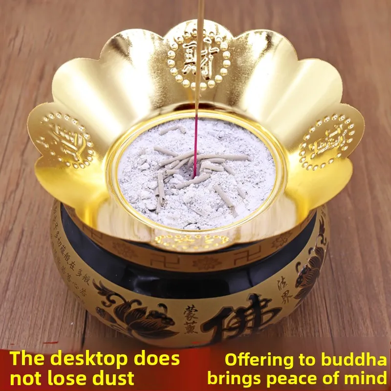 

Thiened Alloy Incense Holder Lotus Flower ape A Tray Incense Diffuser Cover Home Decorative Accories Buddhist Temple