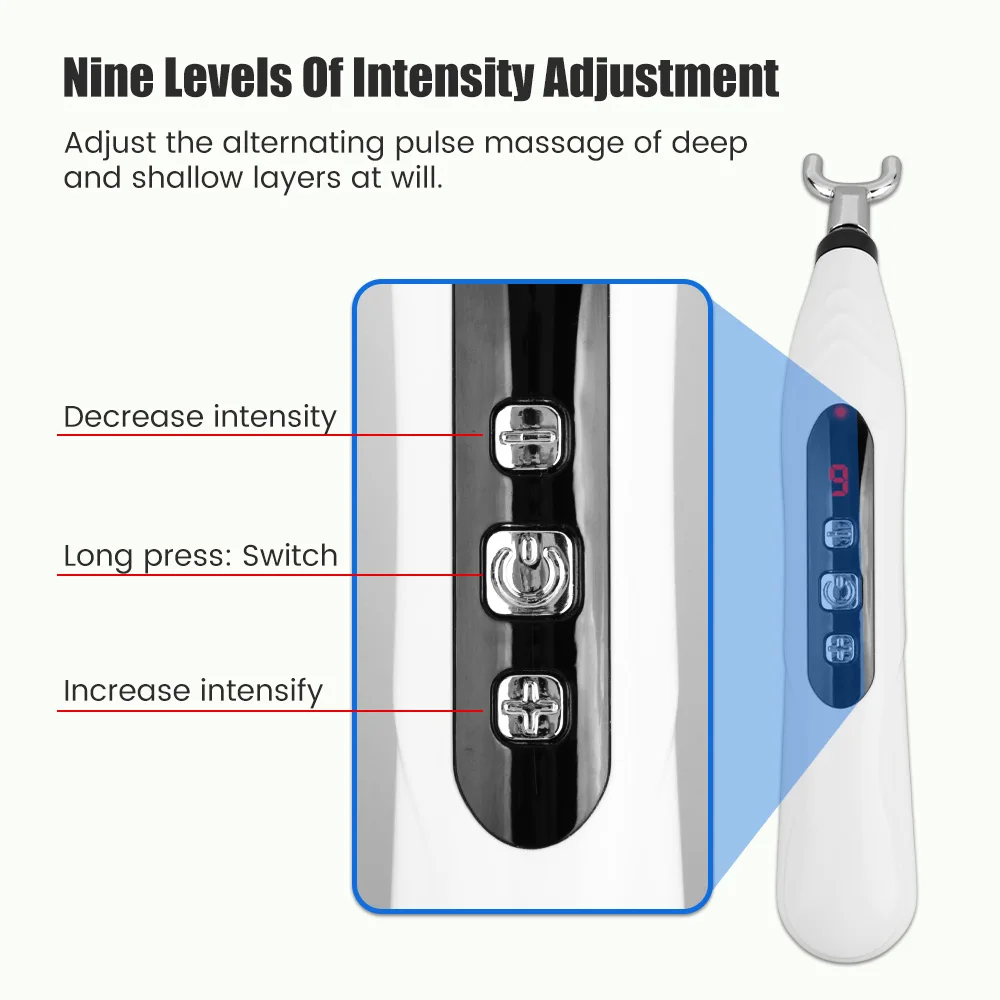 Electric Meridian Laser Therapy Heal Energy Massage Pen Electronic Acupuncture Pen Point Massager Body Relax Pain Relief Tools