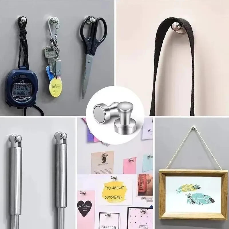 5-10pcs Magnet Super Strong Magnet Magnetic Thumbtack Neodymium Magnets Suction Cup Thumbtack Durable Magnetic Steel Thumbtacks